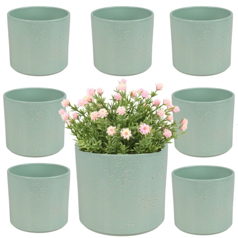 OSŁONKA CERAMICZNA 8,8x11,5cm MIĘTOWA PILLAR LAVA ZESTAW 8 SZTUK