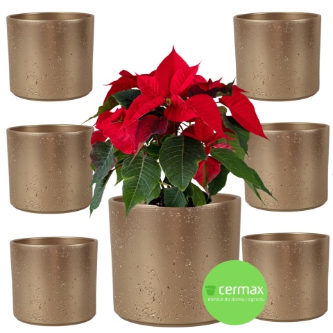 OSŁONKA CERAMICZNA 11,5x13,2cm ZŁOTA PILLAR LAVA ZESTAW 7 SZTUK