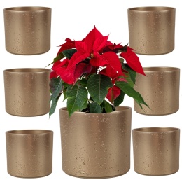 OSŁONKA CERAMICZNA 11,5x13,2cm ZŁOTA PILLAR LAVA ZESTAW 7 SZTUK