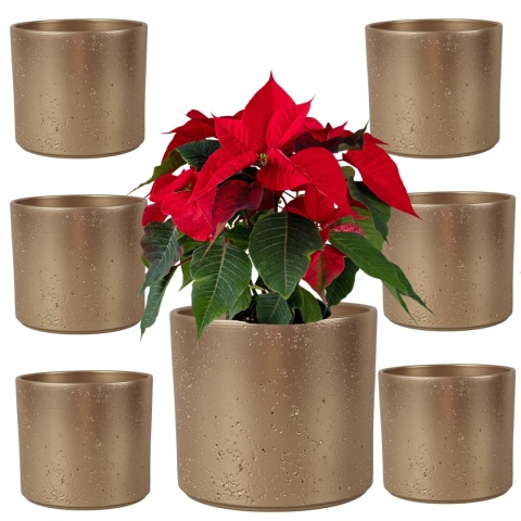 OSŁONKA CERAMICZNA 11,5x13,2cm ZŁOTA PILLAR LAVA ZESTAW 7 SZTUK