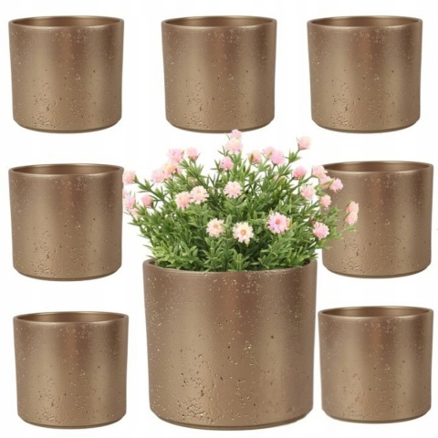 OSŁONKA CERAMICZNA 8,8x11,5cm ZŁOTA PILLAR LAVA ZESTAW 8 SZTUK