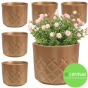OSŁONKA CERAMICZNA ZŁOTA 12,5 x 11,5 cm KOMPLET 6 SZT