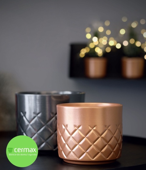 OSŁONKA CERAMICZNA ZŁOTA 12,5 x 11,5 cm KOMPLET 6 SZT