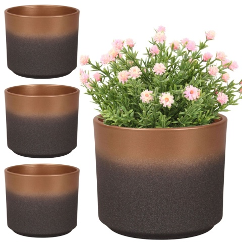 OSŁONKA CERAMICZNA ZŁOTA GRAFITOWA ŚWIĄTECZNA 14,5x16,5 KOMPLET 4SZT