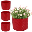 OSŁONKA DONICZKA CERAMICZNA CZERWONA 16,5 x 14,5cm KOMPLET 4 SZT