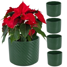 OSŁONKA DONICZKA CERAMICZNA ZŁOTA 14,5 x 12 CM KOMPLET 5 SZT.