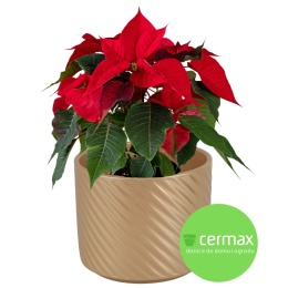 OSŁONKA DONICZKA CERAMICZNA ZŁOTA 16,5 x 14,5 CM KOMPLET 4 SZT.