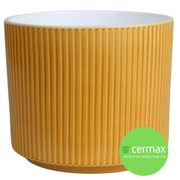 OSŁONKA DONICZKA CERAMICZNA ŻÓŁTA 12,5 x 11 CM KOMPLET 6 SZT.