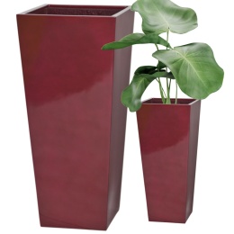 OSŁONKA DONICZKA Z WŁÓKNA SZKLANEGO BORDOWA 67x30x30