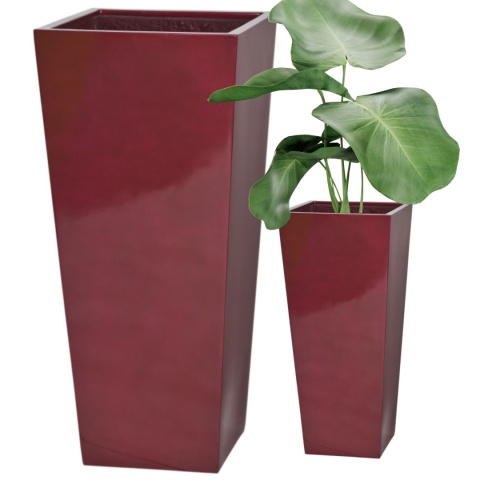 OSŁONKA DONICZKA Z WŁÓKNA SZKLANEGO BORDOWA 67x30x30