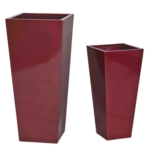 OSŁONKA DONICZKA Z WŁÓKNA SZKLANEGO BORDOWA 67x30x30