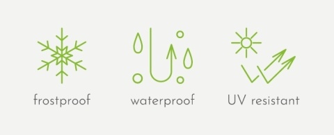 OSŁONKA DONICZKA Z WŁÓKNA SZKLANEGO BORDOWA 67x30x30