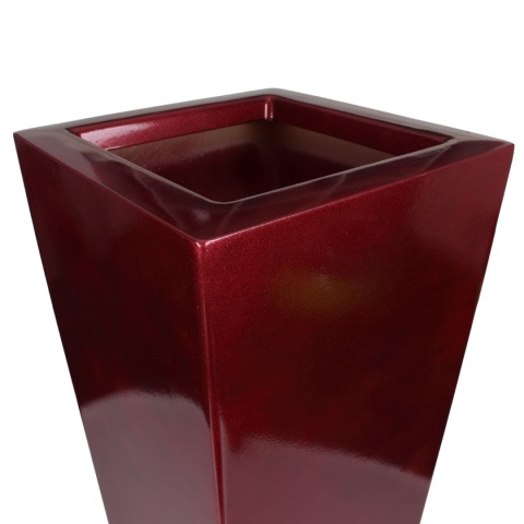 OSŁONKA DONICZKA Z WŁÓKNA SZKLANEGO BORDOWA 67x30x30 Z PÓŁKĄ