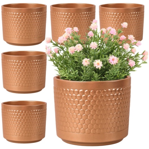 OSŁONKA DONICZKA ZŁOTA 11x12,5 cm KOMPLET 6 SZT.