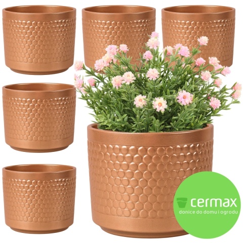 OSŁONKA DONICZKA ZŁOTA 11x12,5 cm KOMPLET 6 SZT.