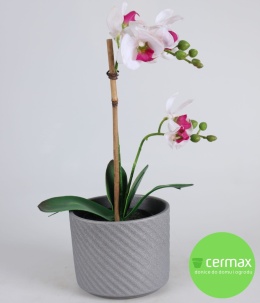 OSŁONKA NA DONICZKĘ DONICA CERAMICZNA OKRĄGŁA GRAFITOWA KOMPLET 6SZT 11x12,5cm