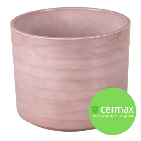 OSŁONKA NA DONICZKĘ DONICZKA CERAMICZNA OKRĄGŁA RÓŻOWA KOMPLET 4 SZT