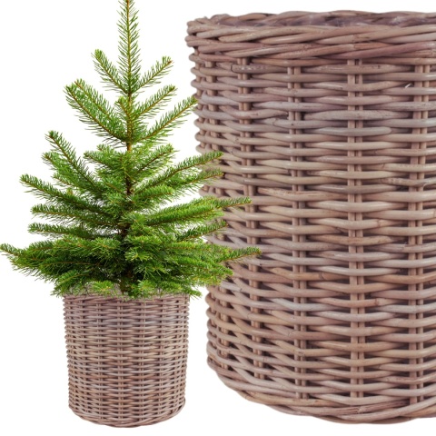 OSŁONKA RATTAN SZARA 65xH:55 CM