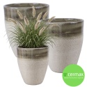 DONICA CERAMICZNA MROZOODPORNA SZKLIWIONA PISTACJA OGRODOWA KOMPLET 3SZT