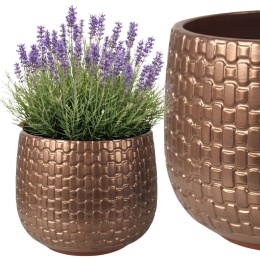 DONICA CERAMICZNA SZKLIWIONA ZŁOTA