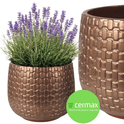 DONICA CERAMICZNA SZKLIWIONA ZŁOTA