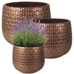 DONICA CERAMICZNA SZKLIWIONA ZŁOTA