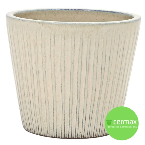 DONICA DONICZKA CERAMICZNA SZKLIWIONA MROZOODPORNA KREMOWA KOMPLET 3 SZT.