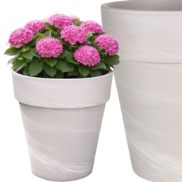 DONICA XL TERAKOTA GRANIT H38 Ø31cm MROZOODPORNA OGRODOWA ZEWNĘTRZNA