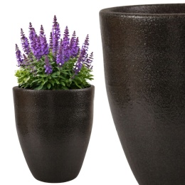 DONICA MROZOODPORNA CERAMICZNA SZKLIWIONA CZARNA OGRODOWA