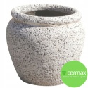 DONICA MROZOODPORNA H:39x35cm LEKKI CEMENT BIAŁA WAZA