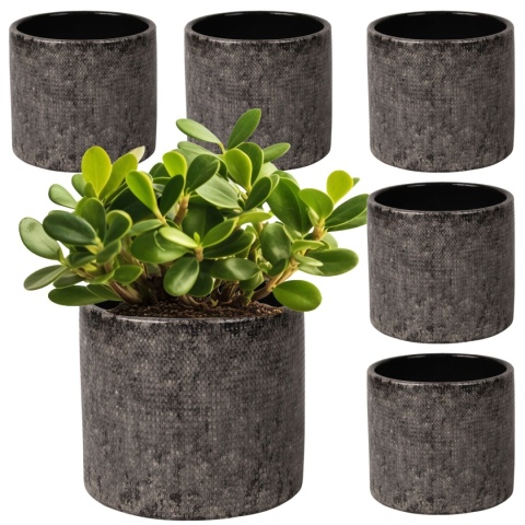 OSŁONKA CERAMICZNA 13x14 ,,FARO" BRĄZOWA OKRĄGŁA ZESTAW 6 SZTUK
