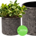 OSŁONKA CERAMICZNA 13x14 ,,FARO" BRĄZOWA OKRĄGŁA ZESTAW 6 SZTUK