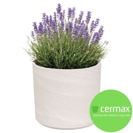 OSŁONKA DONICZKA CERAMICZNA PILLAR GRANIT OKRĄGŁA 21,6 x H:18 cm