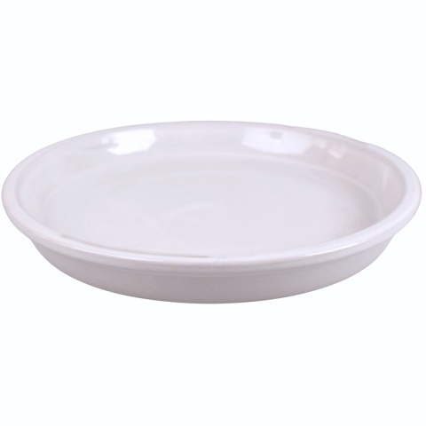PODSTAWKA POD DONICĘ SZKLIWIONA CERAMICZNA BIAŁA Ø22cm (18cm)