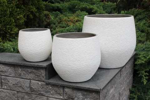 DONICA 45x50cm MROZOODPORNA BIAŁA MARMUR LEKKI CEMENT