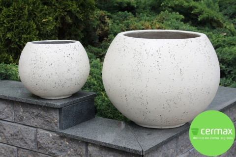 DONICA KULA NISKA MROZOODPORNA BIAŁA LEKKI CEMENT KOMPLET 2SZT
