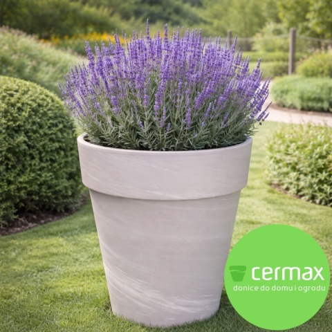 DONICA XL TERAKOTA GRANIT H47 Ø38cm MROZOODPORNA OGRODOWA ZEWNĘTRZNA