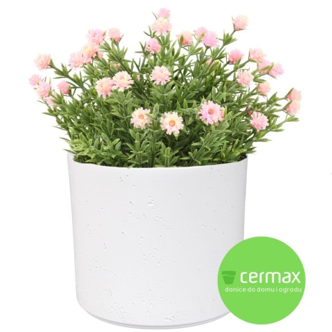 OSŁONKA CERAMICZNA 11,5x13,2cm BIAŁA MATOWA PILLAR LAVA ZESTAW 7 SZTUK