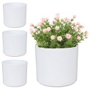OSŁONKA CERAMICZNA 14,3X16,3cm BIAŁA POŁYSK PILLAR LAVA ZESTAW 4 SZTUK