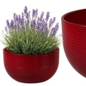 OSŁONKA CERAMICZNA CZERWONA DEKORACJA 14x24cm