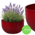 OSŁONKA CERAMICZNA CZERWONA DEKORACJA 14x24cm