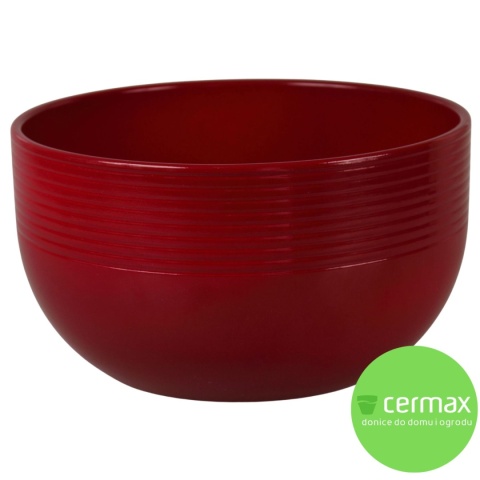OSŁONKA CERAMICZNA CZERWONA DEKORACJA 14x24cm