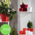 OSŁONKA CERAMICZNA CZERWONA MAT GŁADKA H24 Ø28 cm