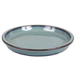 PODSTAWKA POD DONICĘ SZKLIWIONA CERAMICZNA MORSKI BŁĘKIT Ø43cm (34cm)